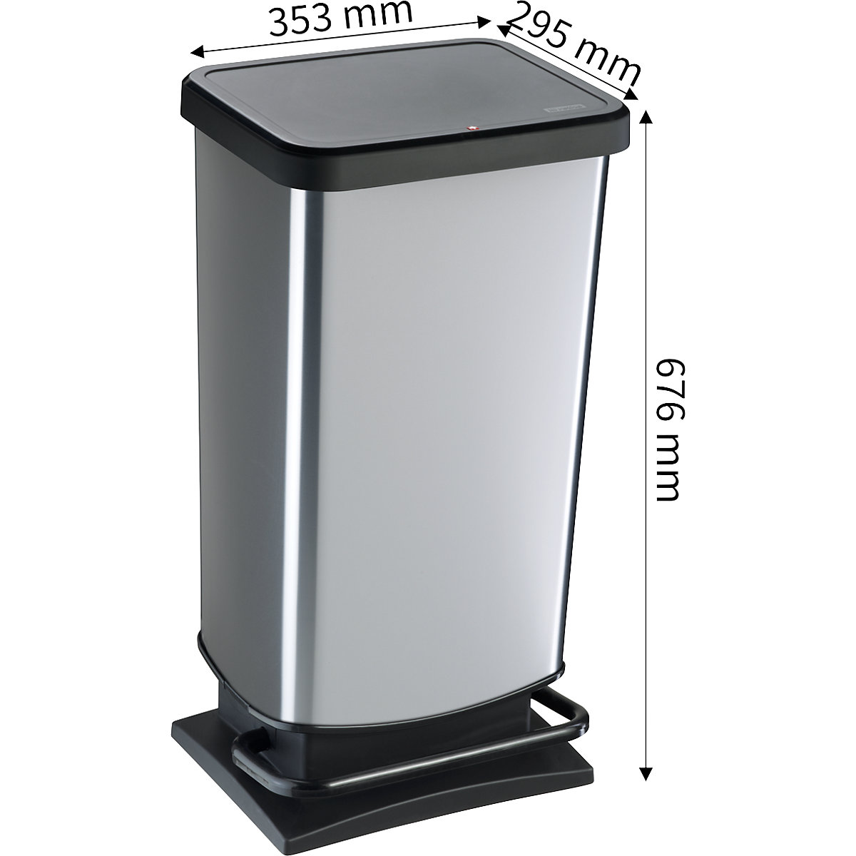 Coș de gunoi cu pedală PASO – rothopro (Imagine produs 2)-1