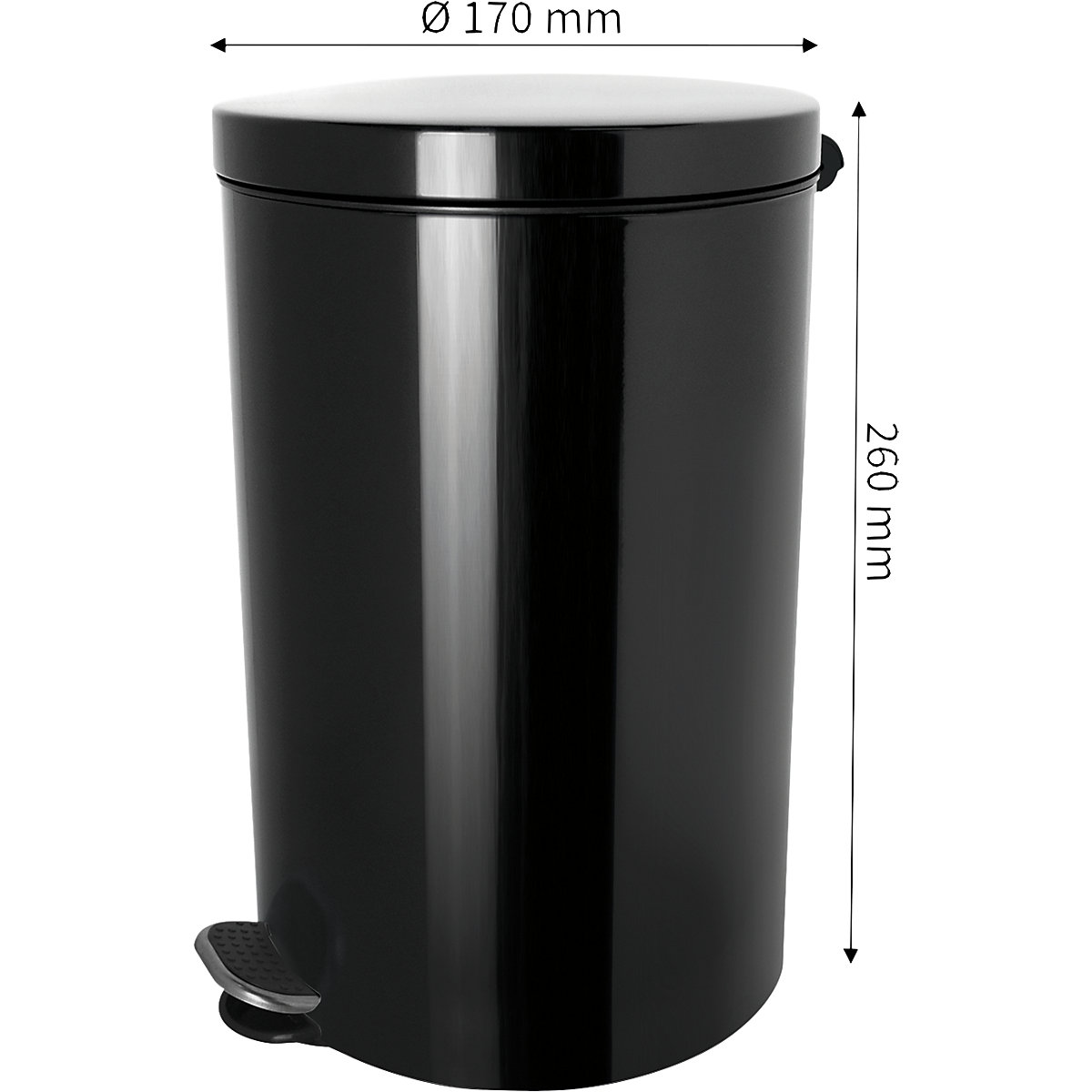 Colector de deșeuri cu pedală, cu ioni de argint – helit (Imagine produs 2)-1