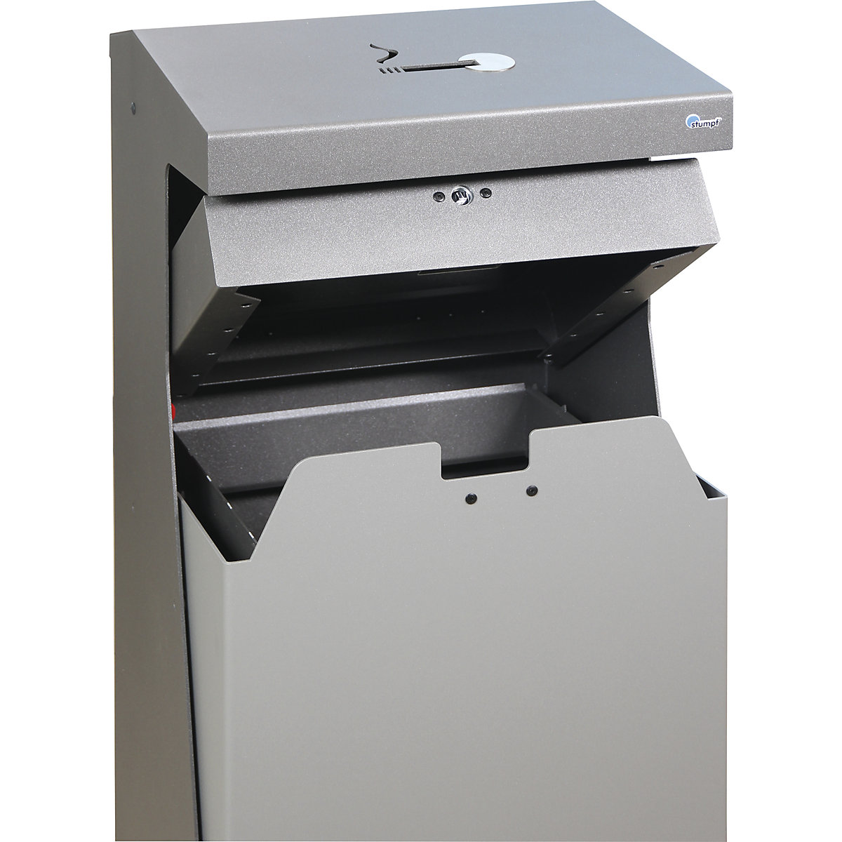 Colector de deșeuri pentru exterior, oțel (Imagine produs 8)-7