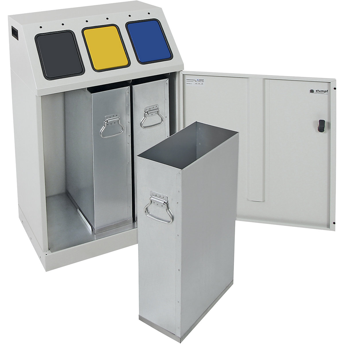 Recipient de colectare a deșeurilor reciclabile, oțel (Imagine produs 12)-11