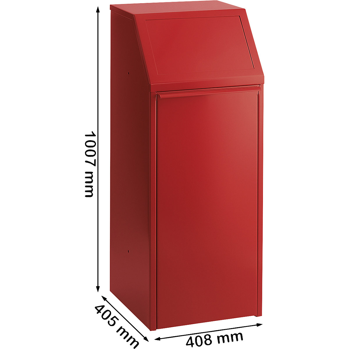 Recipient pentru colectarea deșeurilor reciclabile, tablă de oțel (Imagine produs 2)-1