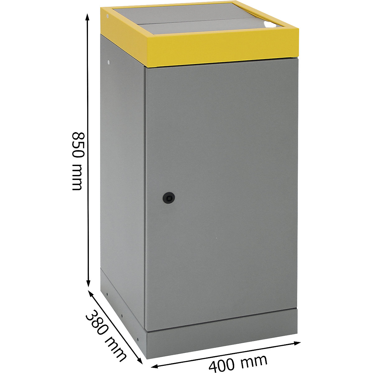 Recipient pentru colectarea materialelor reciclabile, cu ușă batantă (Imagine produs 6)-5