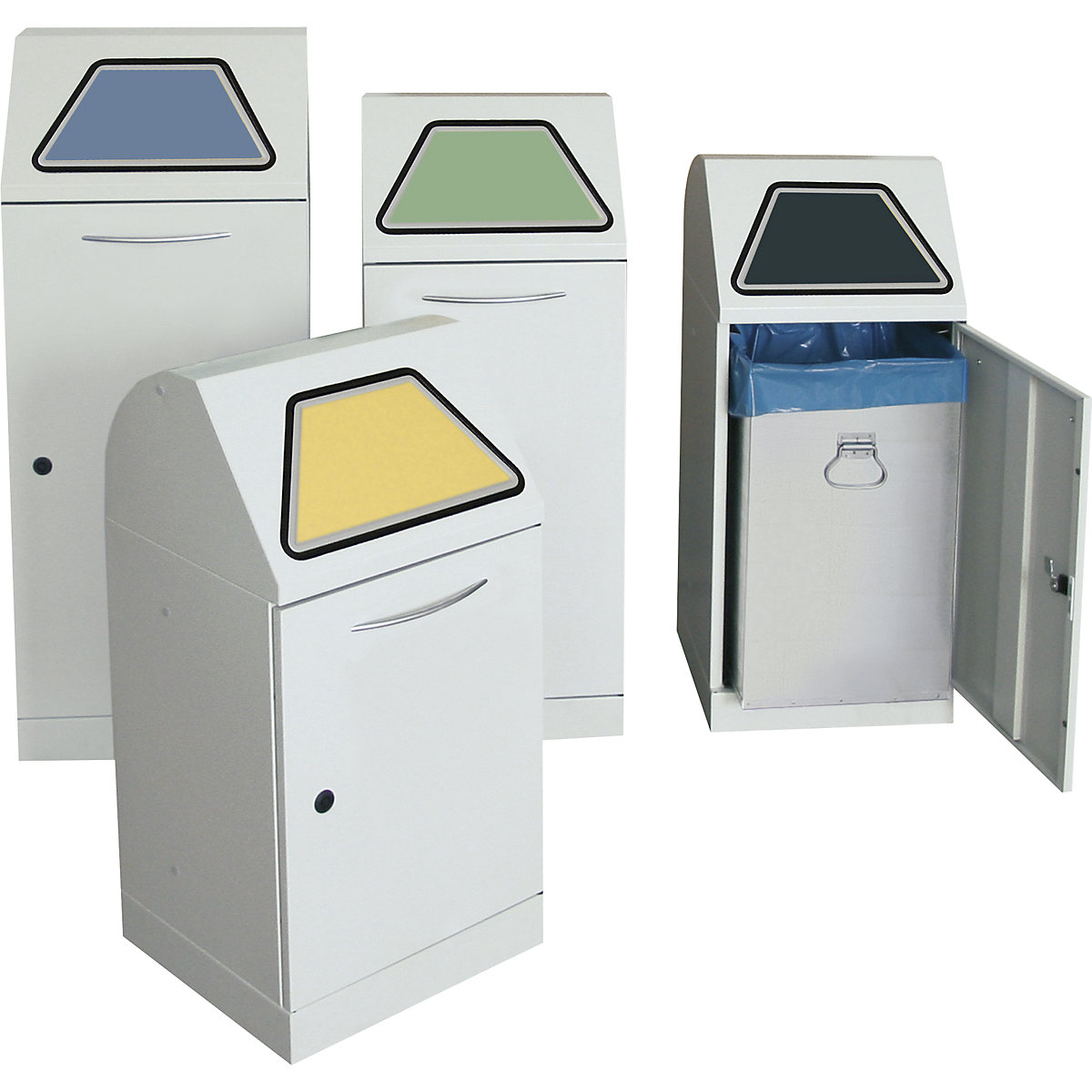 Recipient pentru sortarea deșeurilor reciclabile, clapetă acționată manual (Imagine produs 16)-15