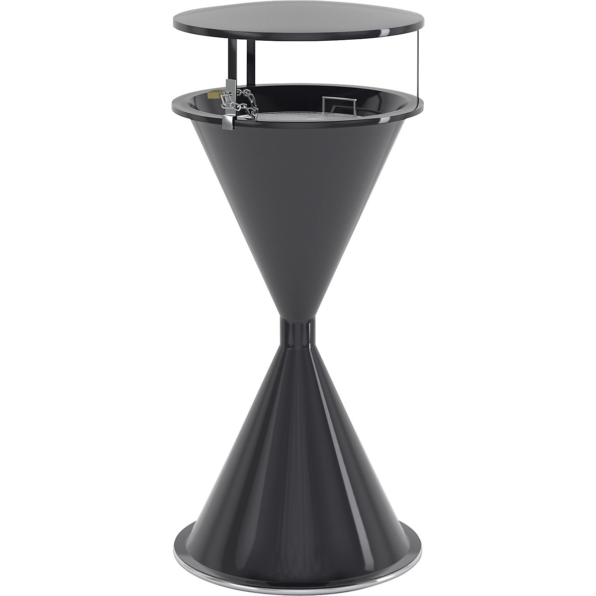 Scrumieră conică cu acoperiș și bază circulară – VAR (Imagine produs 3)-2