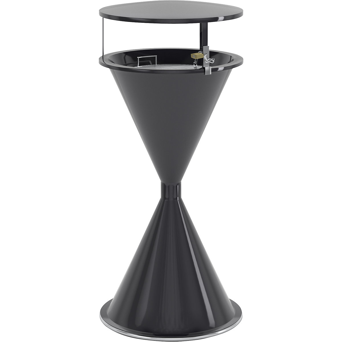 Scrumieră conică cu acoperiș și bază circulară – VAR