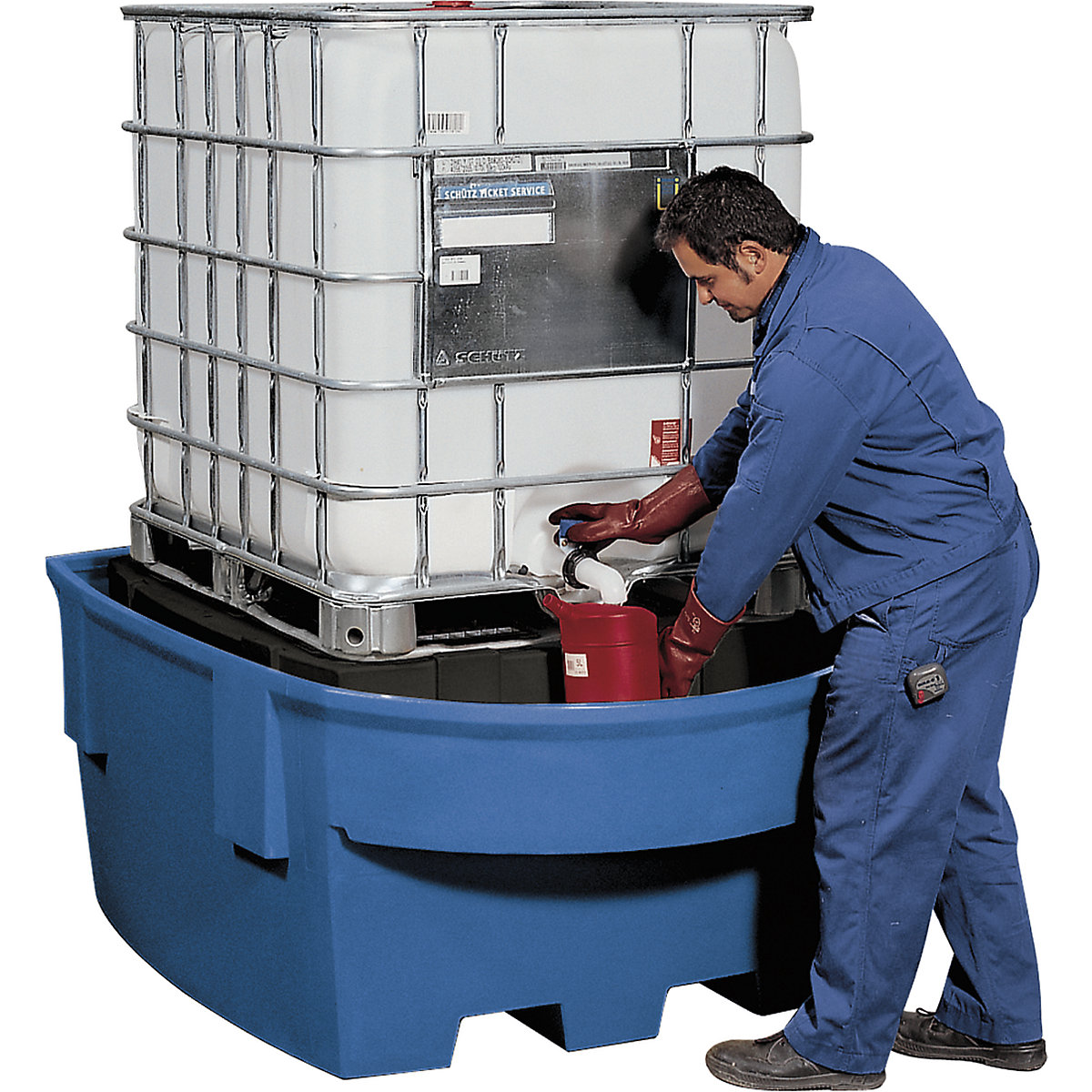 Cuba coletora em PE para contentores IBC/KTC – asecos (Imagem do produto 3)-2