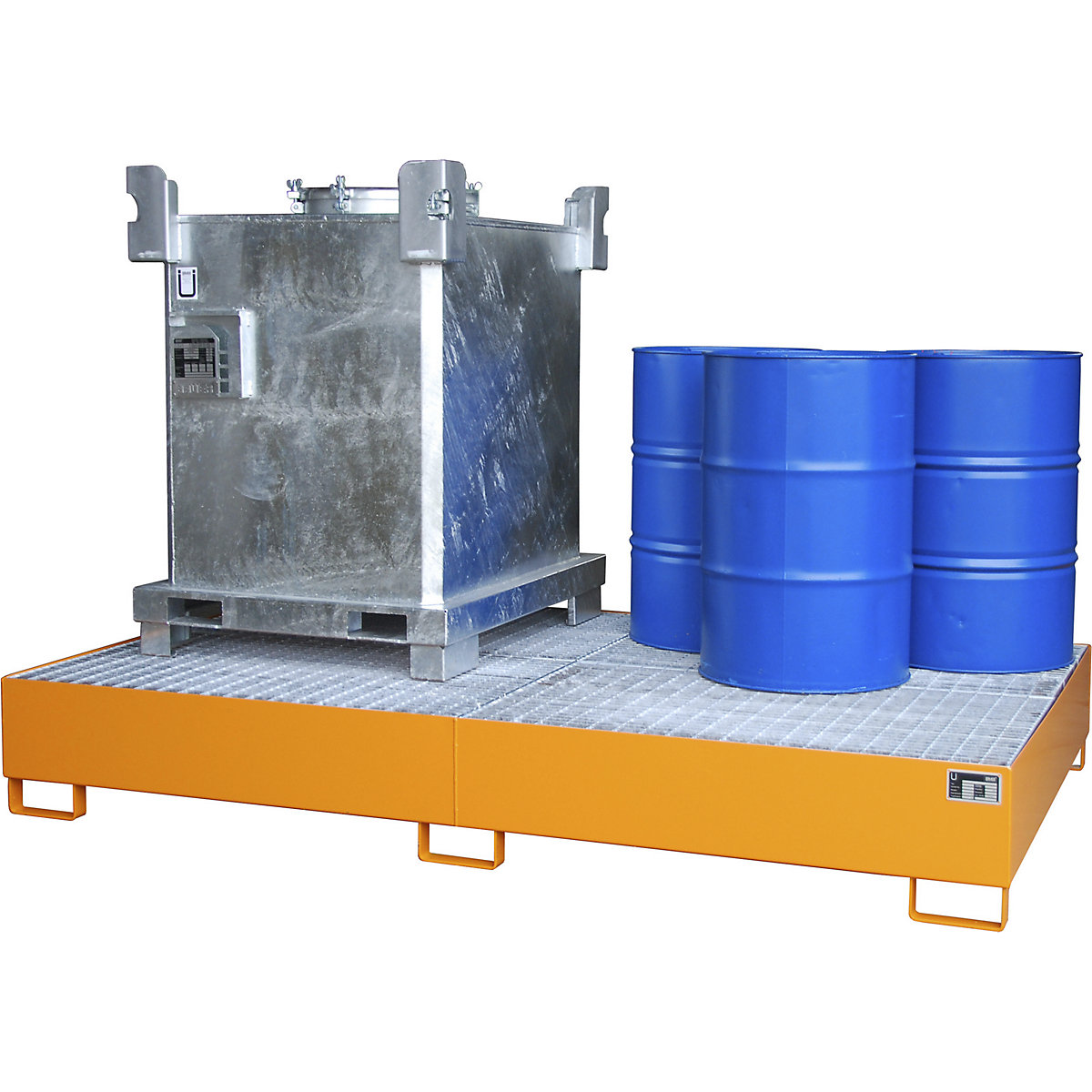 Cuba coletora em aço para contentores IBC/KTC – eurokraft pro (Imagem do produto 3)-2