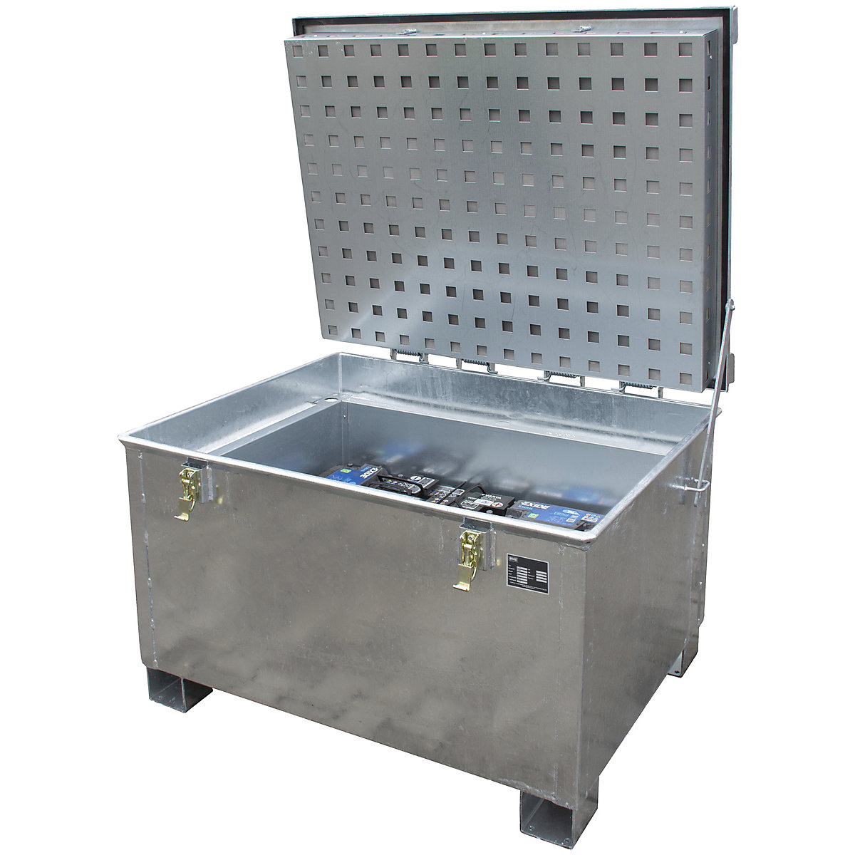 Recipiente de armazenagem para baterias/pilhas de iões de lítio – eurokraft pro (Imagem do produto 2)-1