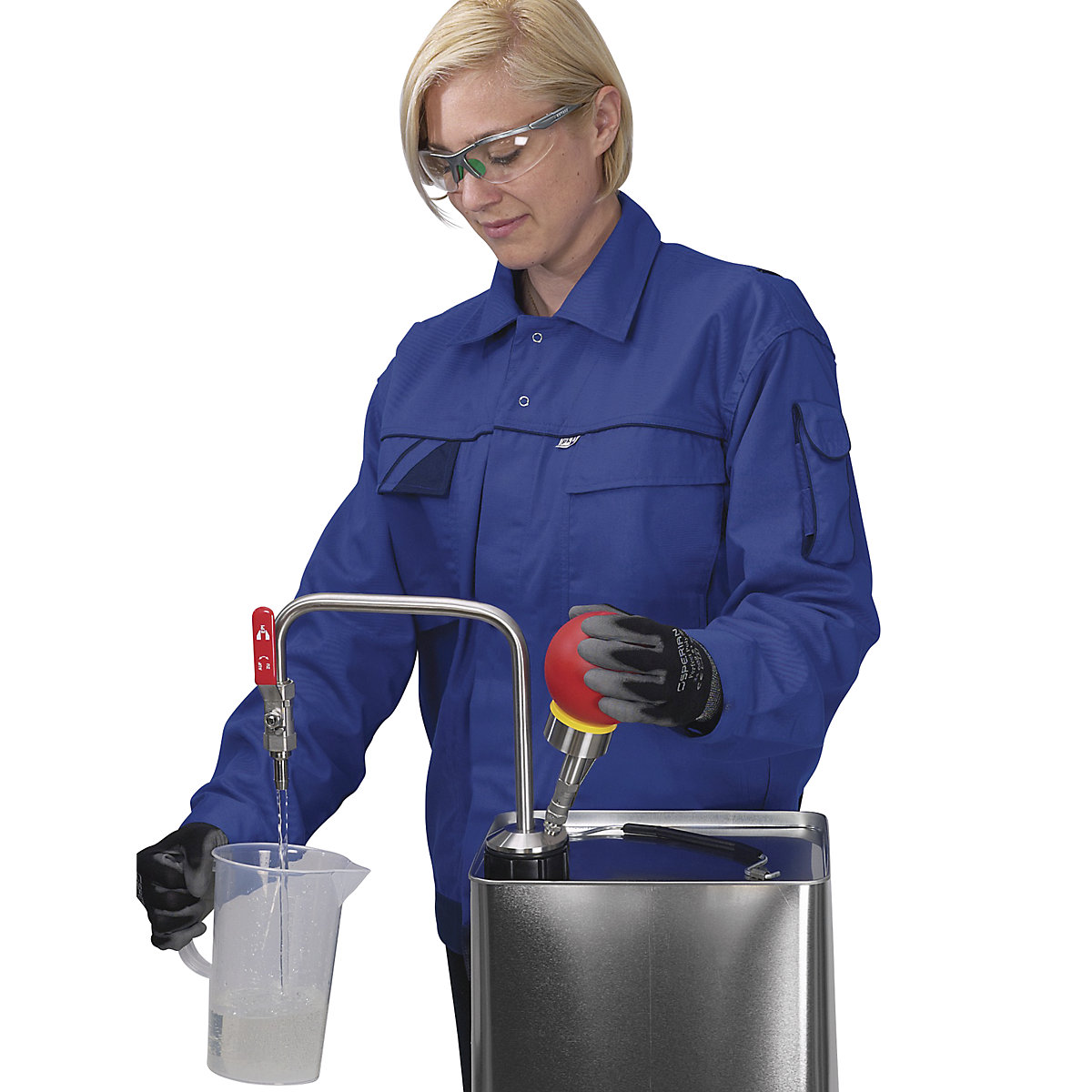 Bomba em aço inoxidável para solventes, funcionamento manual (Imagem do produto 5)-4