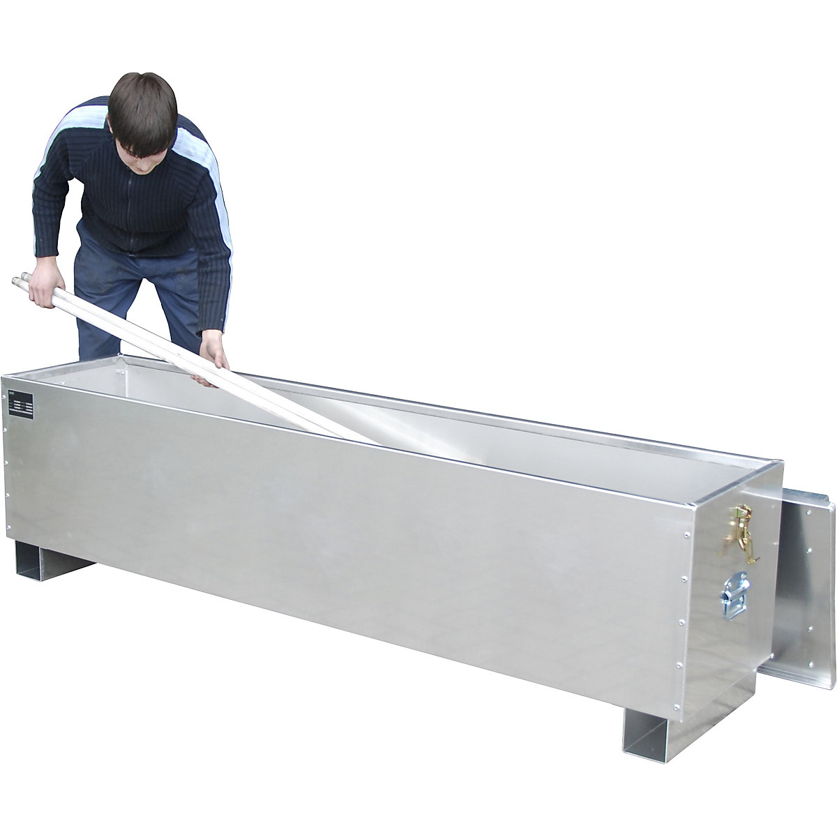 Recipiente para armazenar lâmpadas fluorescentes ALU – eurokraft pro (Imagem do produto 3)-2