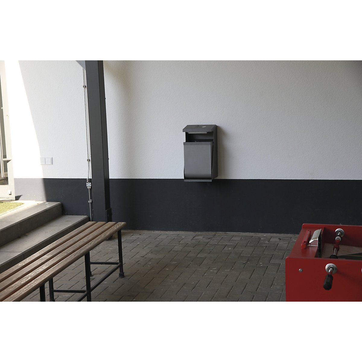 Coletor de resíduos para o exterior, aço (Imagem do produto 4)-3