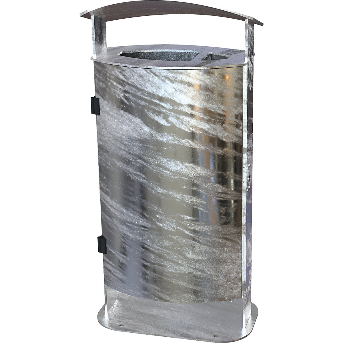 Recipiente do lixo para exterior, galvanizado a fogo