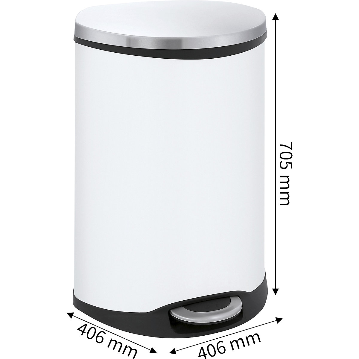 Coletor de lixo com pedal, em forma de concha – EKO (Imagem do produto 5)-4