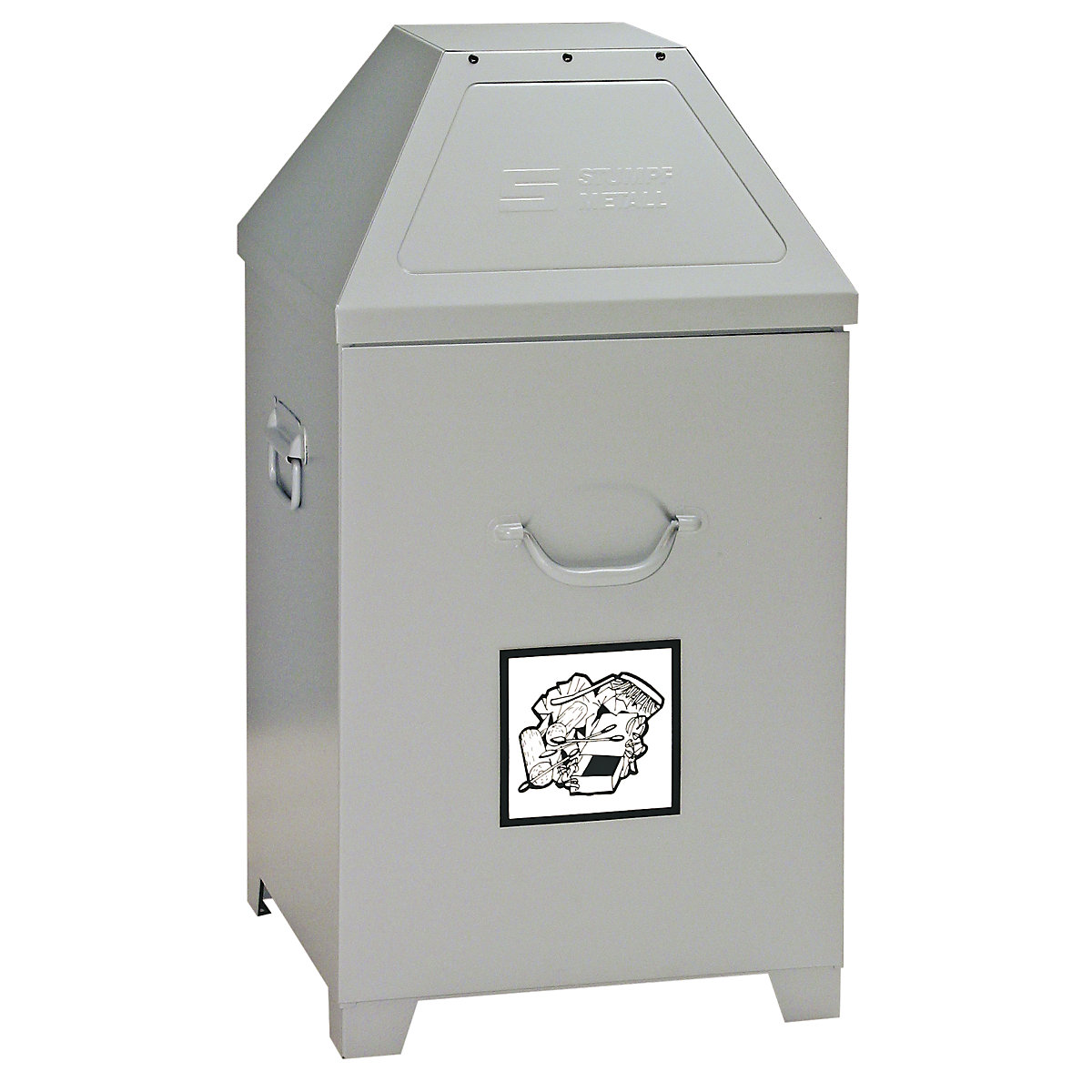 Recipiente de lixo, 80 l, retardador de fogo