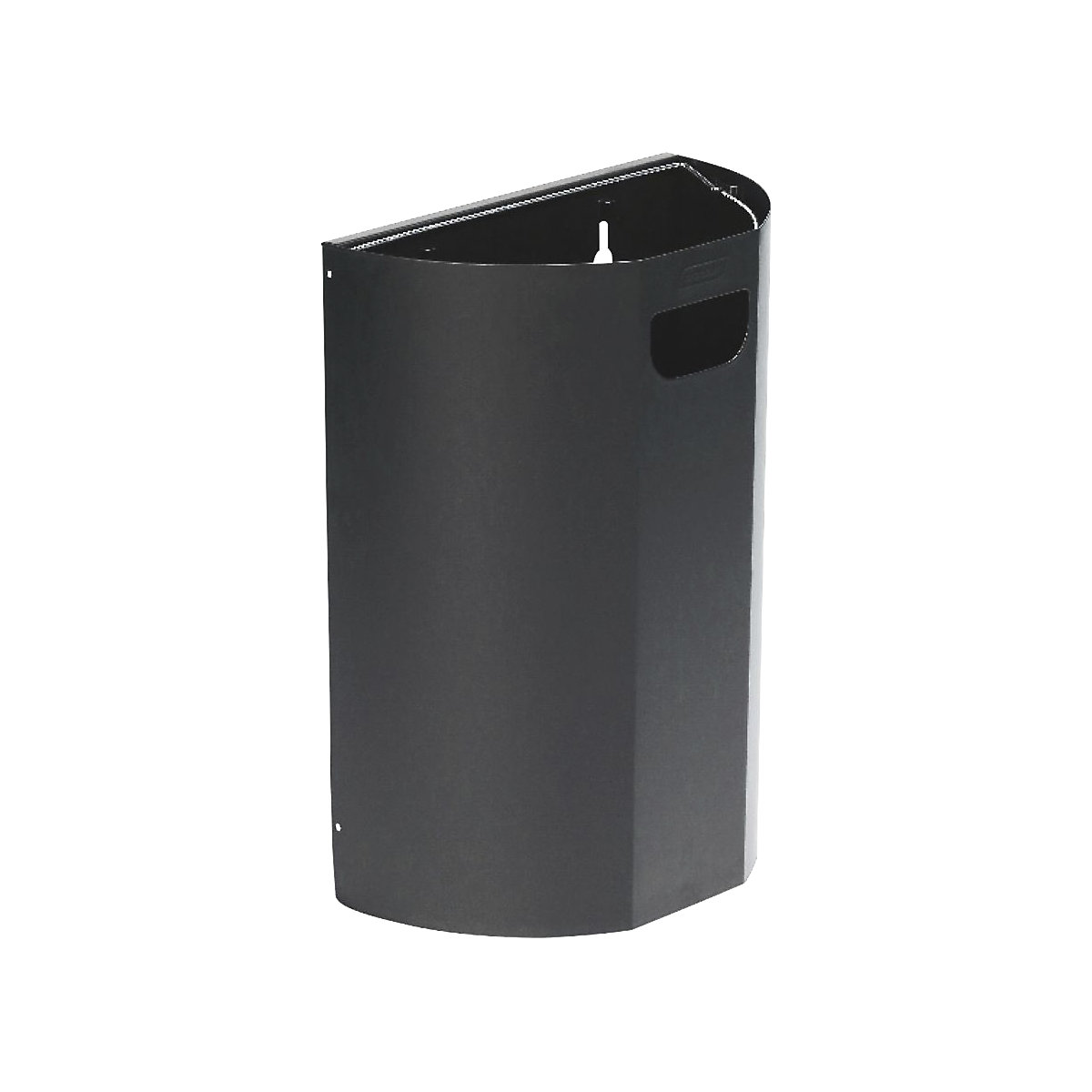 Recipiente de lixo de parede, semirredondo – Probbax (Imagem do produto 2)-1