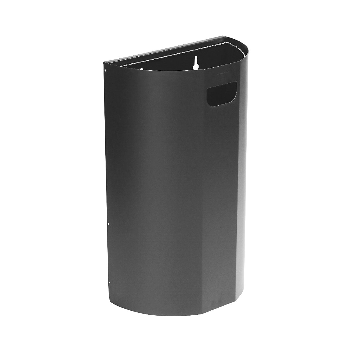 Recipiente de lixo de parede, semirredondo – Probbax (Imagem do produto 2)-1