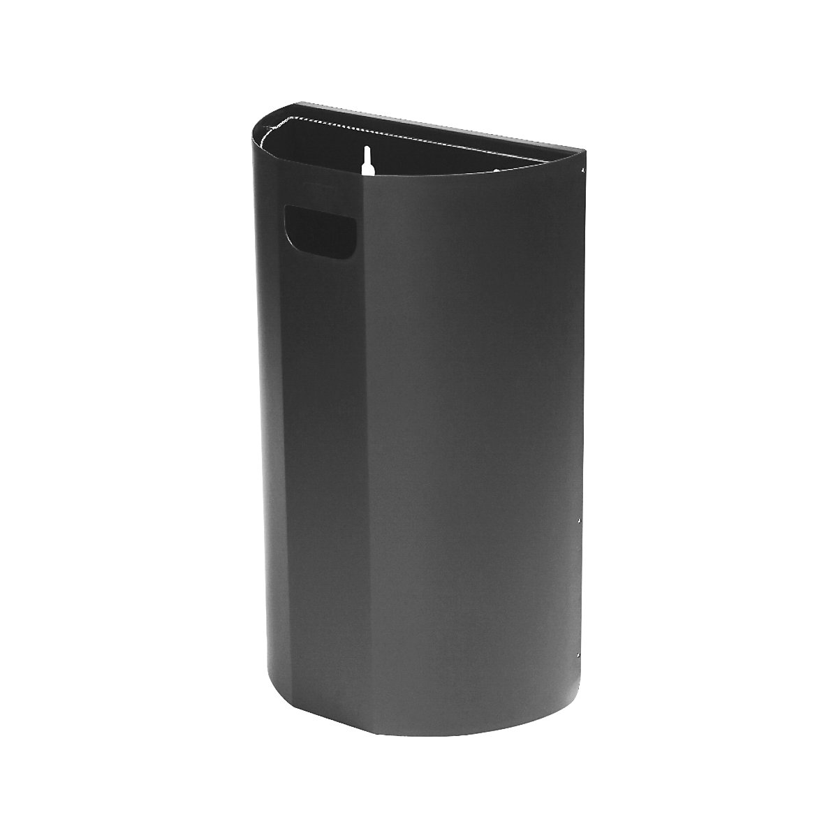 Recipiente de lixo de parede, semirredondo – Probbax (Imagem do produto 3)-2