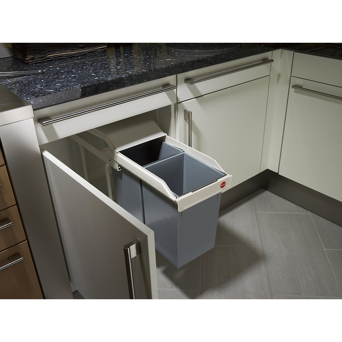 Sistema de separação do lixo encastrável Multi-Box duo L – Hailo (Imagem do produto 4)-3