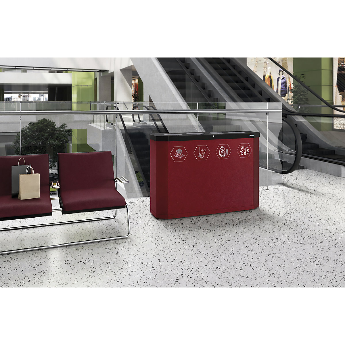 Coletor de materiais recicláveis Sixco swing (Imagem do produto 6)-5