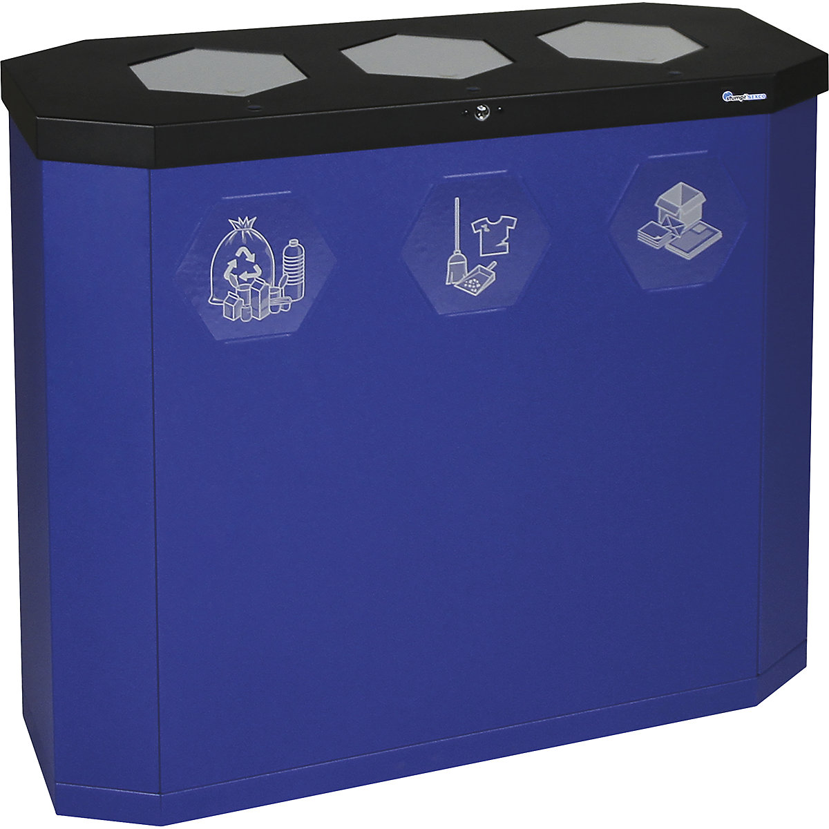 Coletor de materiais recicláveis Sixco touchless