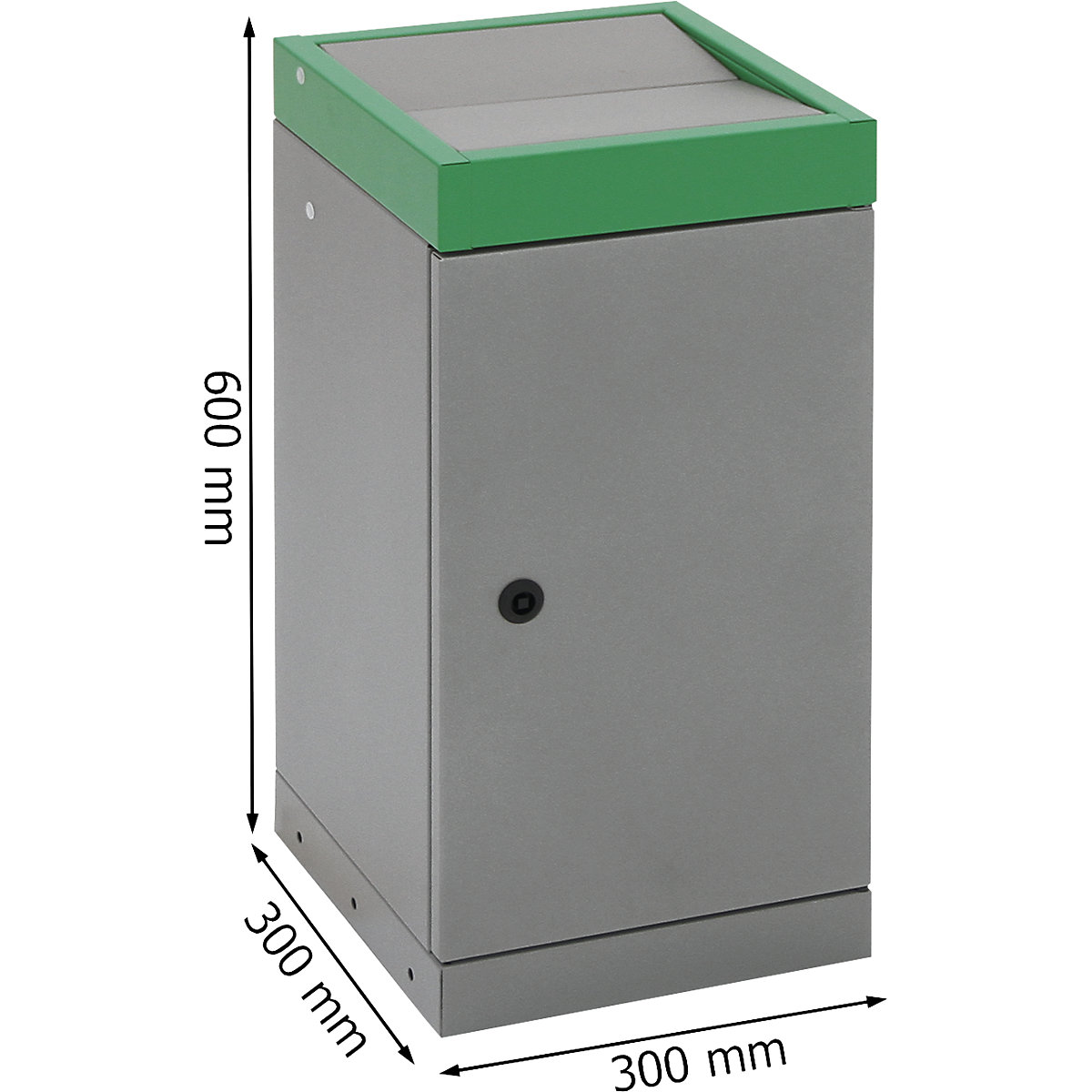Coletor de materiais recicláveis com porta de batente (Imagem do produto 6)-5