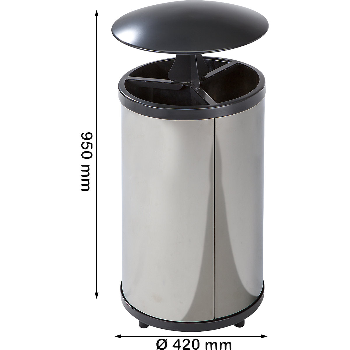 Coletor de materiais recicláveis, redondo – VAR (Imagem do produto 3)-2