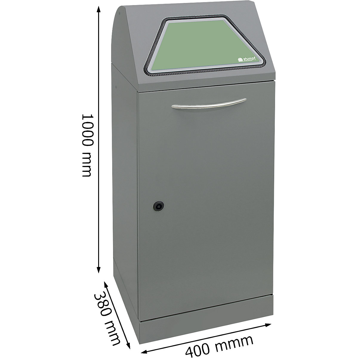 Coletor de materiais recicláveis, tampa de entrada manual (Imagem do produto 19)-18