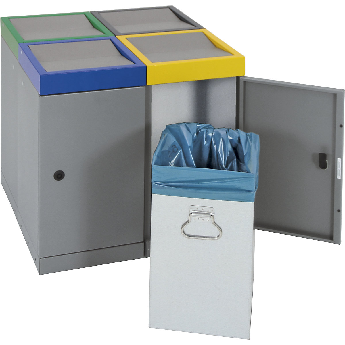 Sistema coletor de materiais recicláveis com porta de batente (Imagem do produto 3)-2