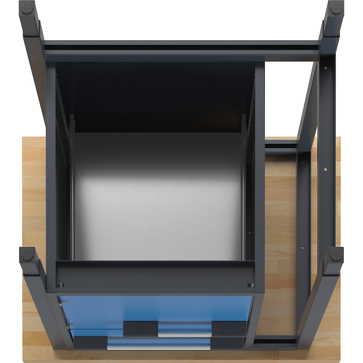 Banc de lucru reglabil pe înălțime, cu cadru – eurokraft pro (Imagine produs 7)-6