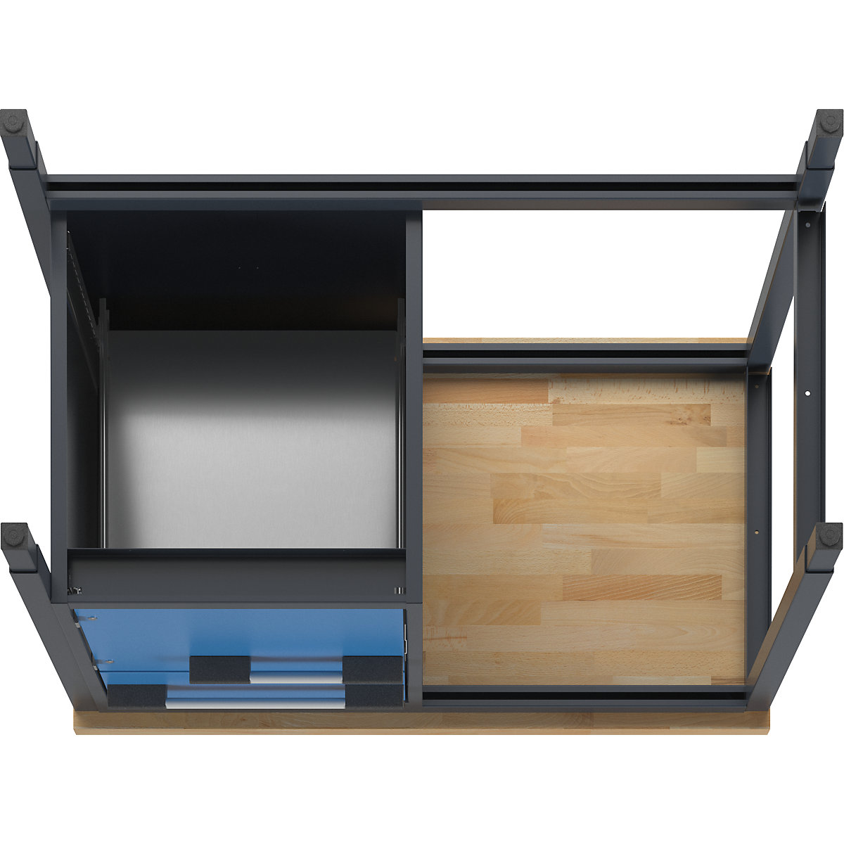Banc de lucru reglabil pe înălțime, cu cadru – eurokraft pro (Imagine produs 7)-6