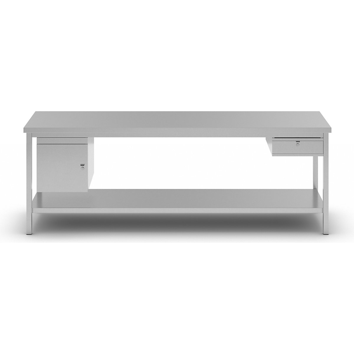 Masă de lucru din inox – eurokraft basic (Imagine produs 2)-1