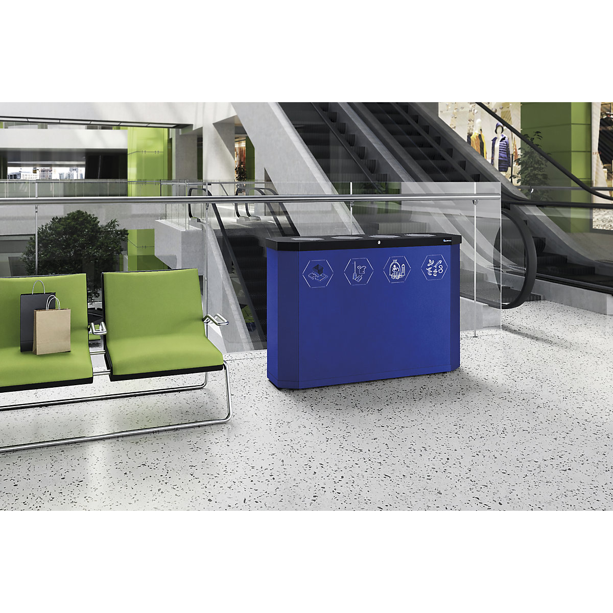 Afvalbak voor kringloopmateriaal Sixco swing (Productafbeelding 8)-7