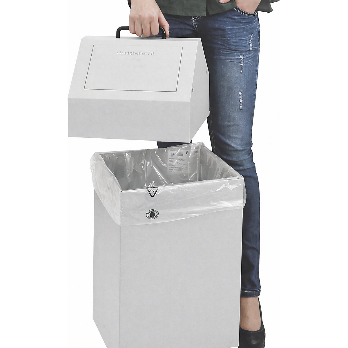 Afvalbak voor kringloopmateriaal met inwerpklep (Productafbeelding 6)-5