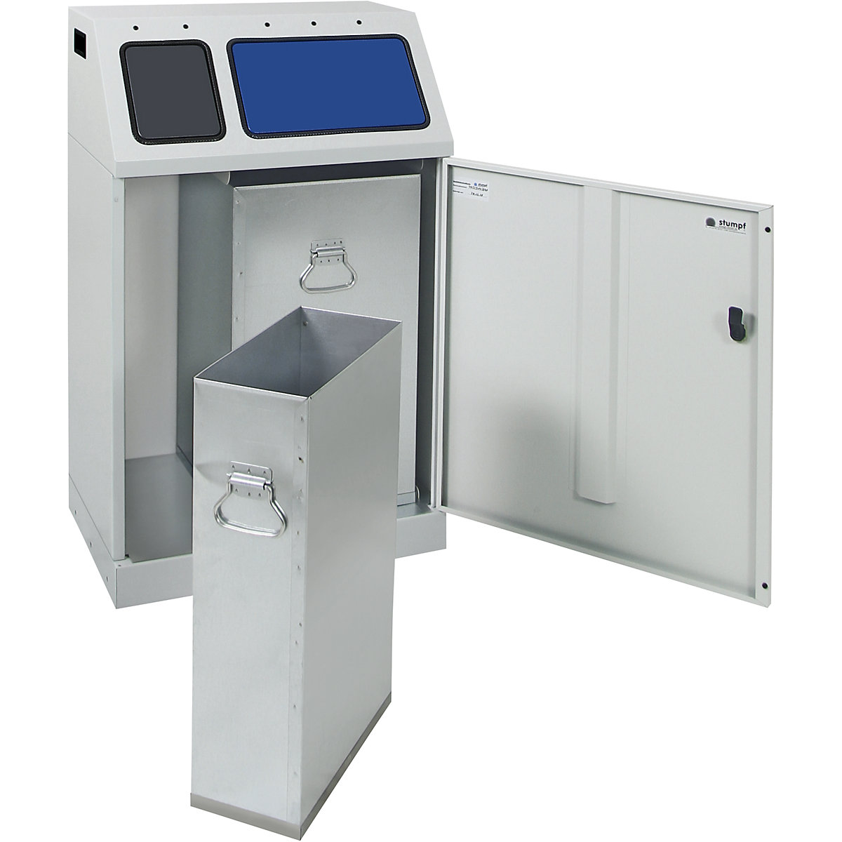 Afvalbak voor kringloopmateriaal, staal (Productafbeelding 6)-5