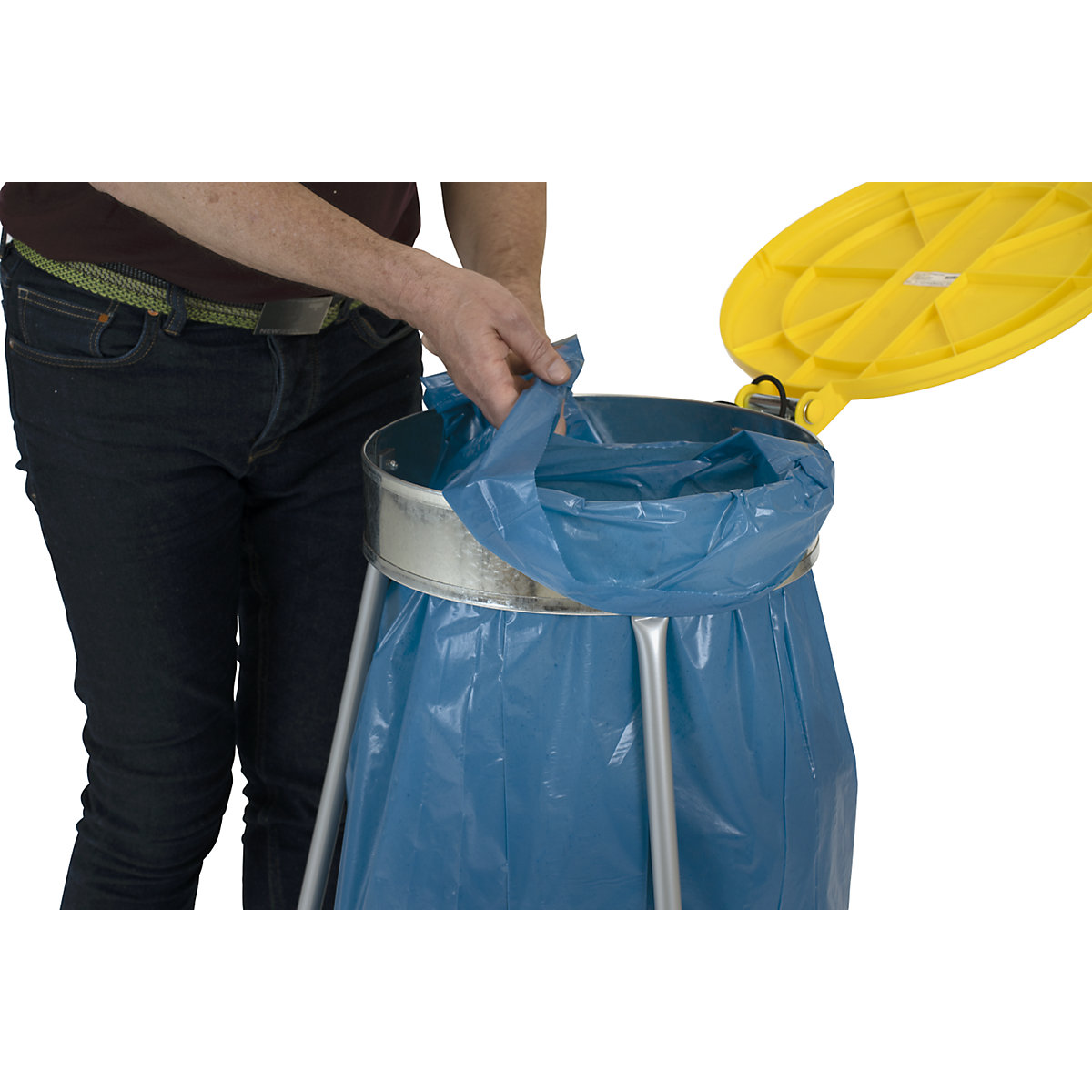 Afvalzakken, 100% PCR LDPE, 120 l – eurokraft basic (Productafbeelding 21)-20