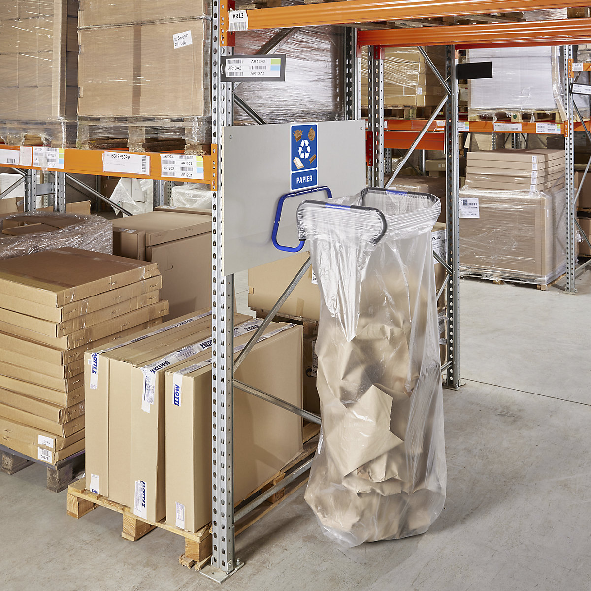 Afvalzakhouder-set voor wandmontage – Mottez (Productafbeelding 5)-4