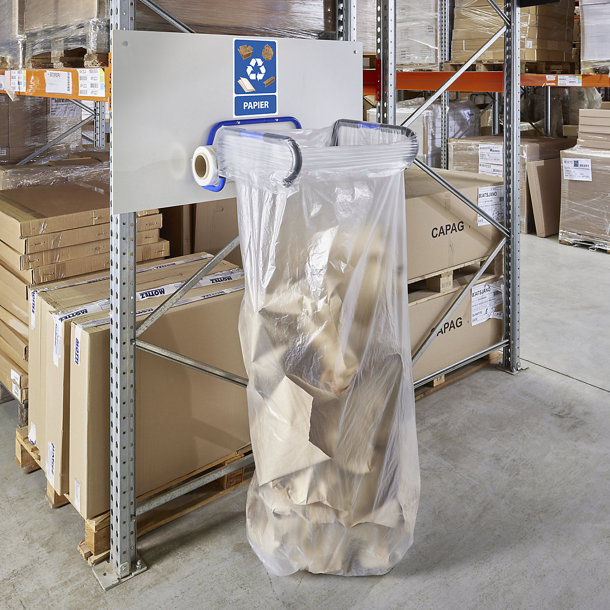 Afvalzakhouder-set voor wandmontage – Mottez (Productafbeelding 6)-5