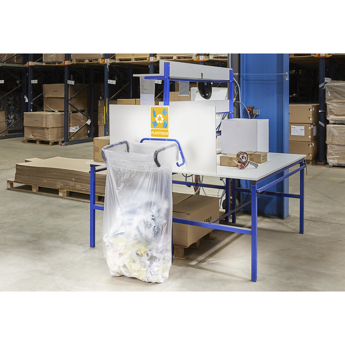 Afvalzakhouder-set voor wandmontage – Mottez (Productafbeelding 7)-6