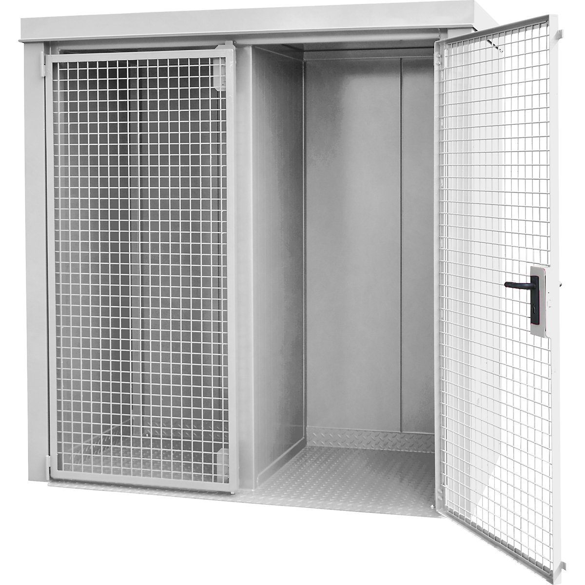 Gasflessencontainer met scheidingswand, brandwerend &ndash; eurokraft pro