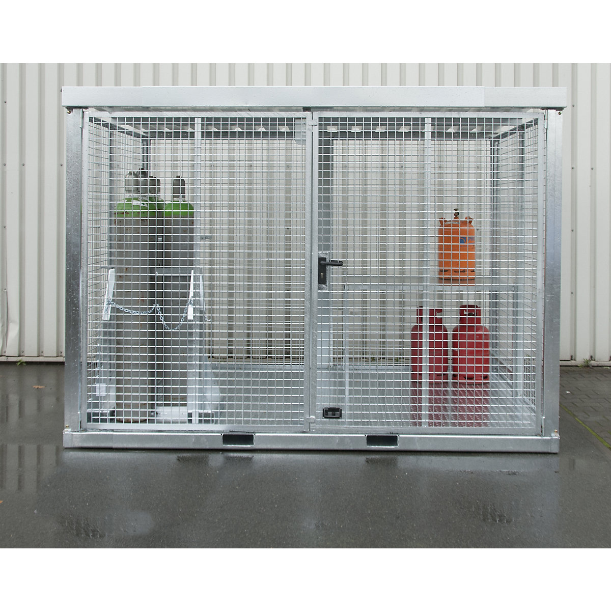 Gemonteerde gaasbox voor gasflessen &ndash; eurokraft pro