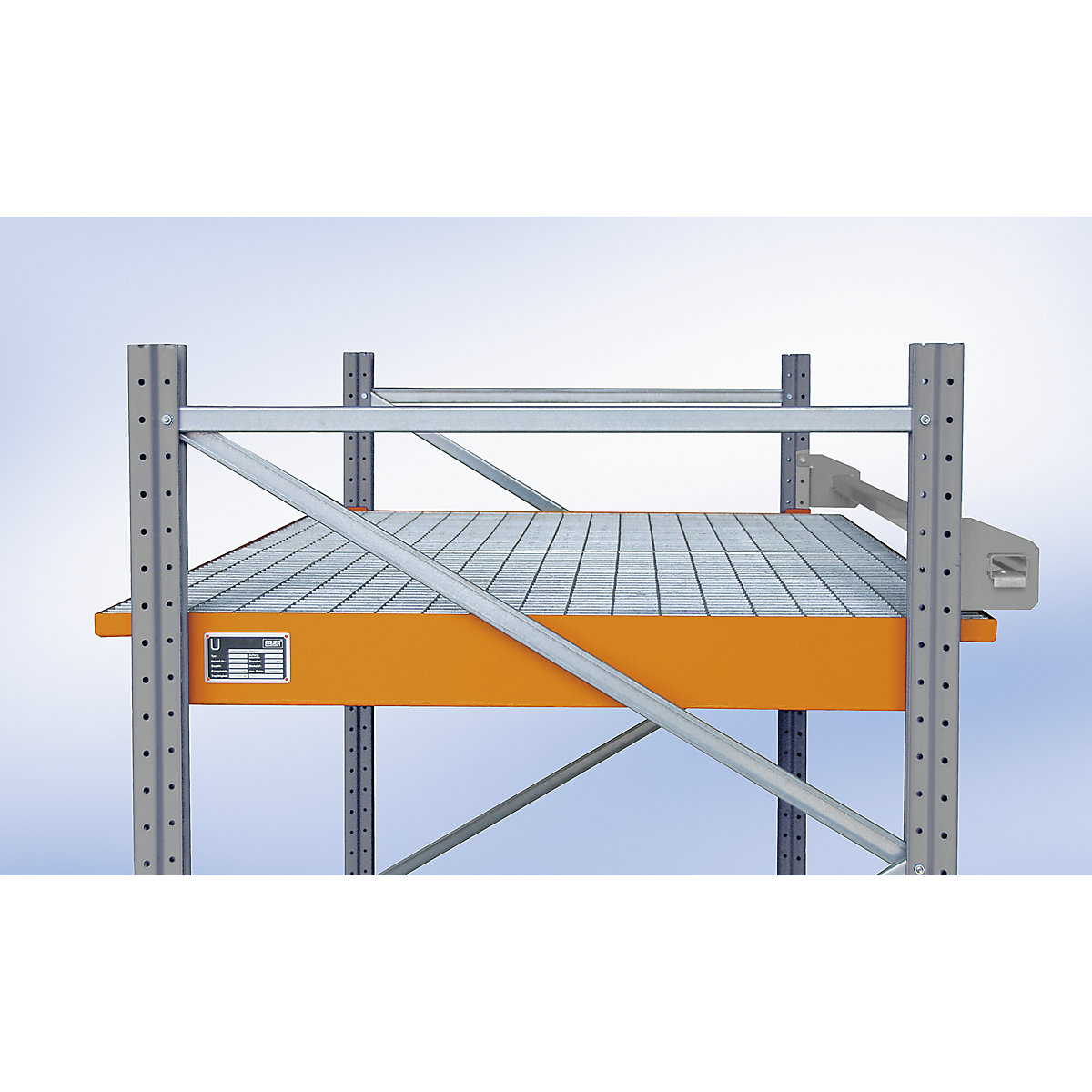 Inhang-opvanglegbord voor stellingen – eurokraft pro (Productafbeelding 3)-2