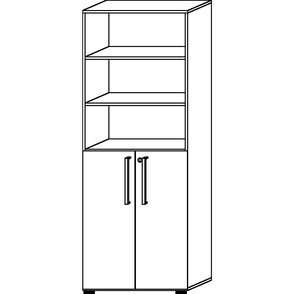Armário de estante para escritório – eurokraft pro (Imagem do produto 8)-7