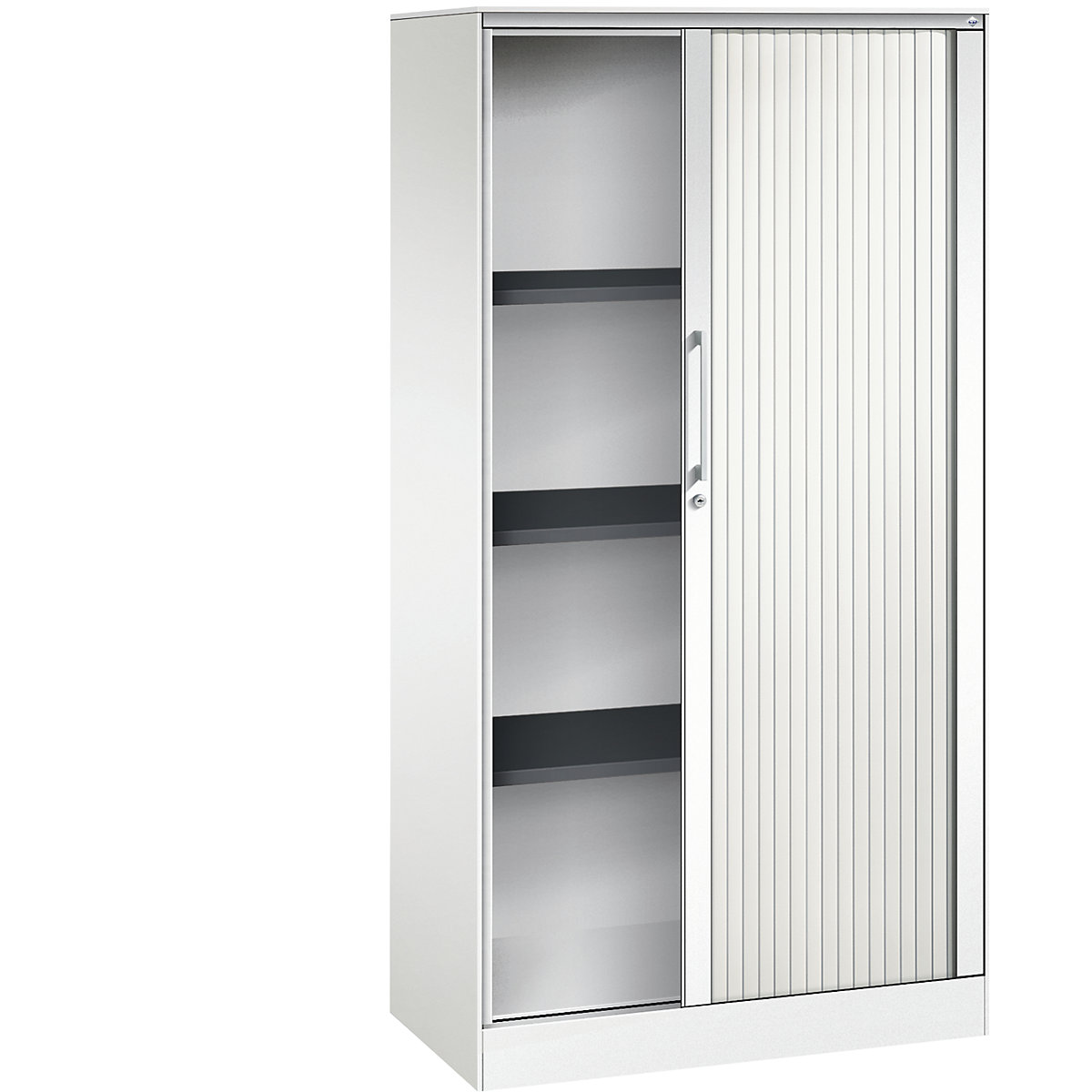 C+P – Armário de persiana ASISTO, altura 1617 mm, largura 800 mm, branco trânsito/branco trânsito