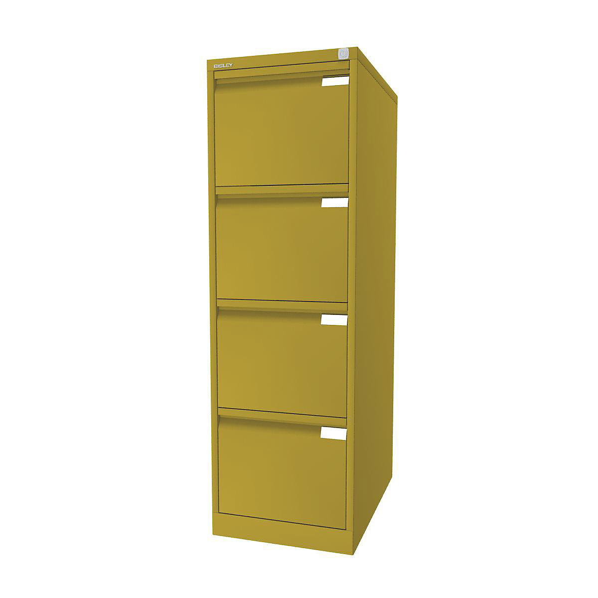 Armário de arquivo suspenso, 1 fila – BISLEY, 4 gavetas, A4, amarelo-18