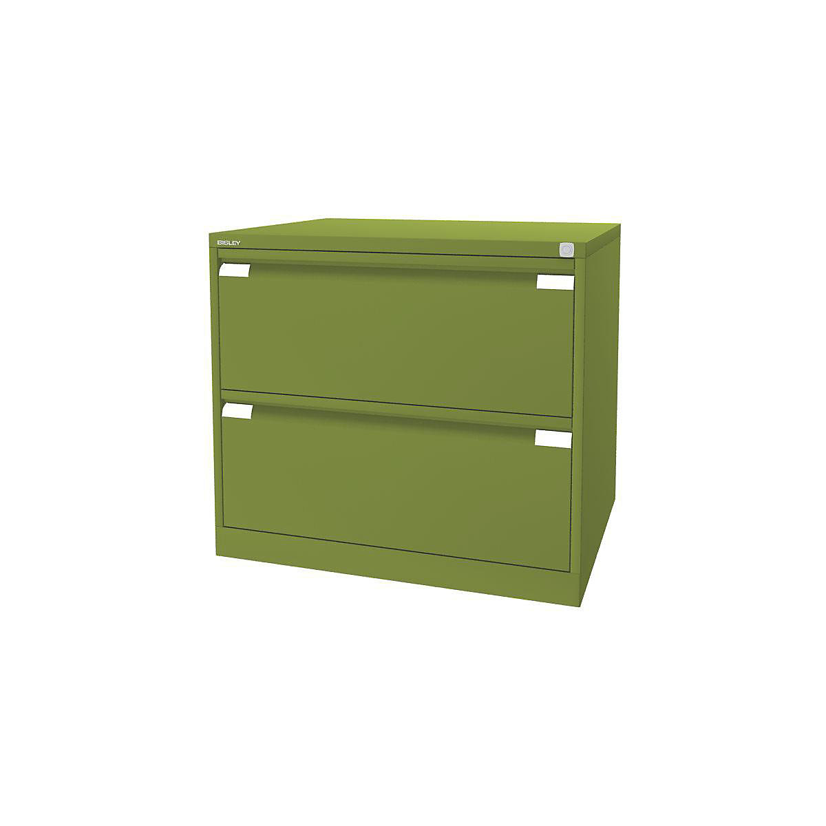 Armário de arquivo suspenso, 2 filas – BISLEY, 2 gavetas, A4, verde-8