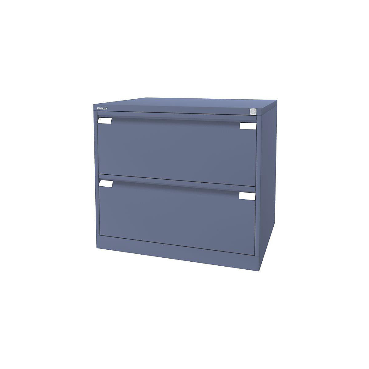 Armário de arquivo suspenso, 2 filas – BISLEY, 2 gavetas, A4, azul-5