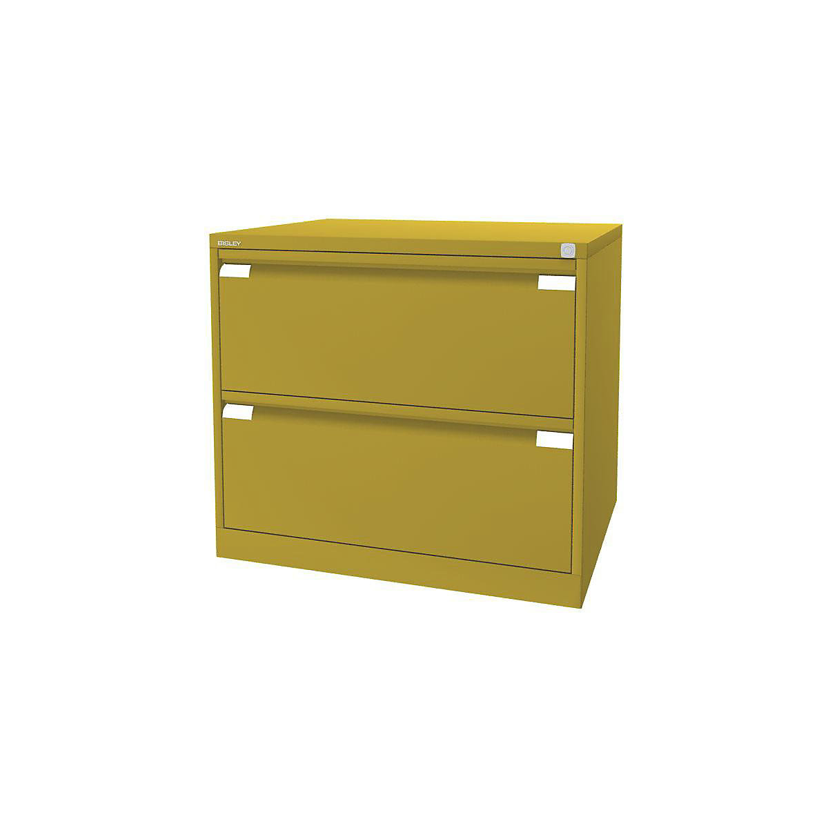 Armário de arquivo suspenso, 2 filas – BISLEY, 2 gavetas, A4, amarelo-12