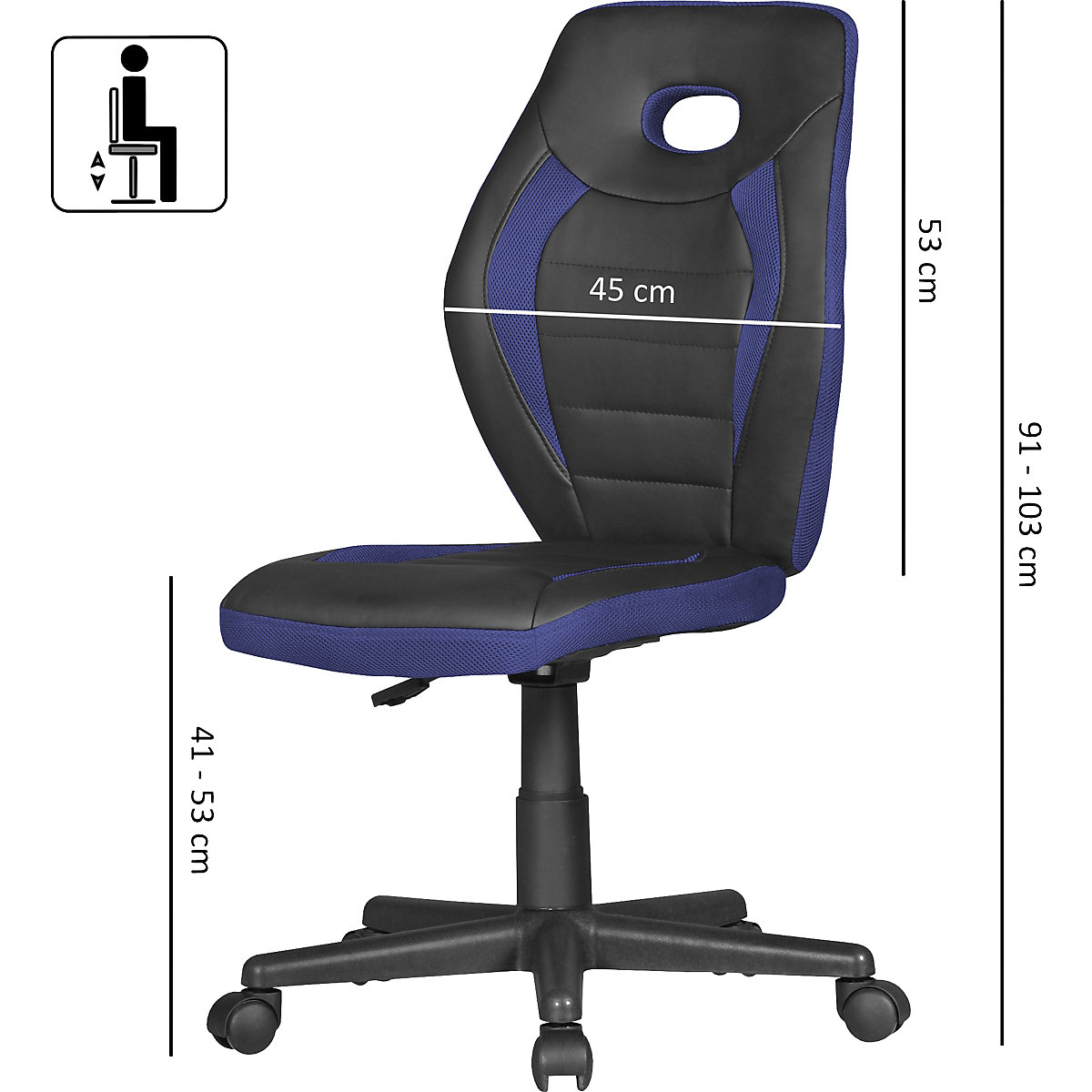 Cadeira de secretária para crianças LUAN (Imagem do produto 3)-2
