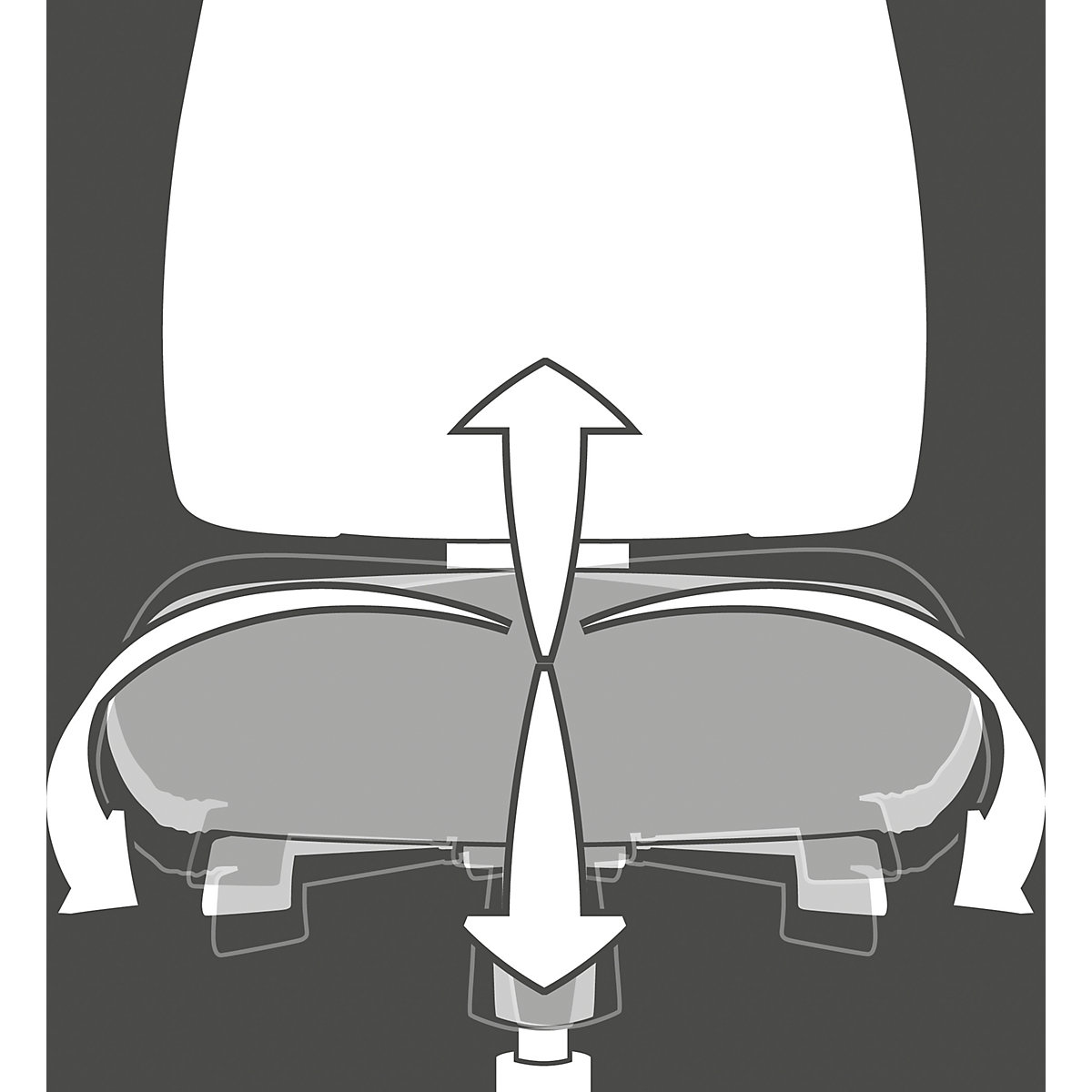 Cadeira giratória de escritório SITNESS AirWork – Topstar (Imagem do produto 6)-5