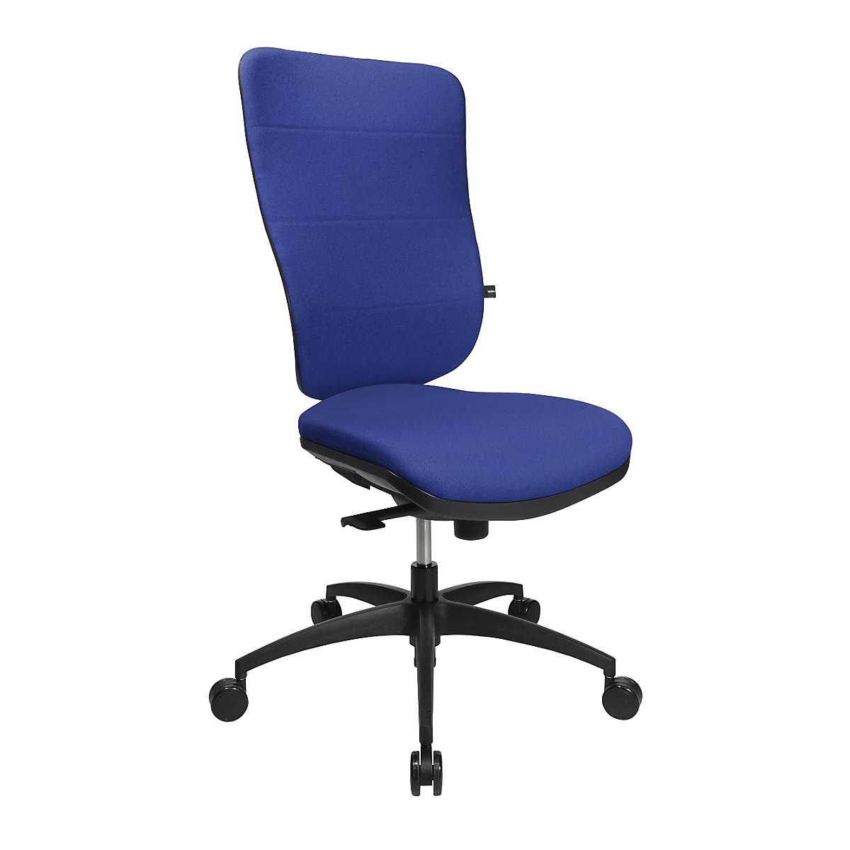 Cadeira giratória ortopédica, mecanismo síncrono, assento ortopédico – Topstar, com encosto almofadado, azul-9